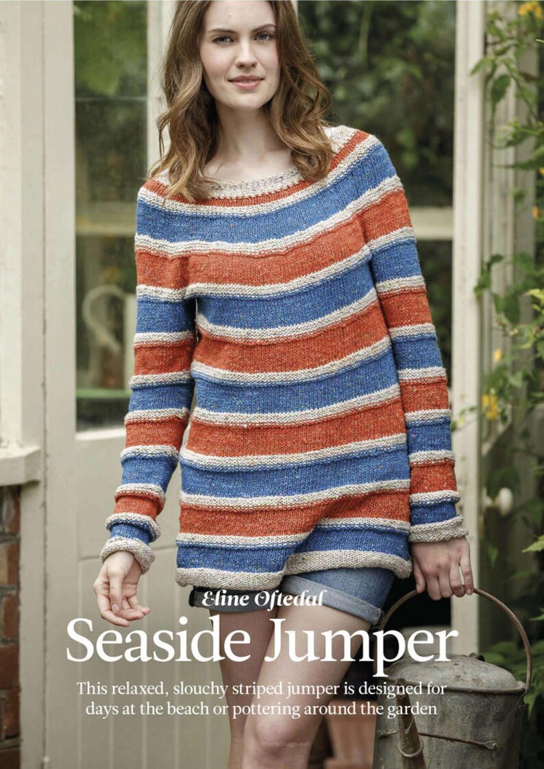 PDF Knitting Pattern for Seaside Jumper image 1