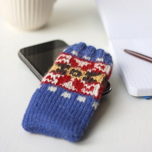 Fair Isle iPhone Sock PDF knitting pattern image 1