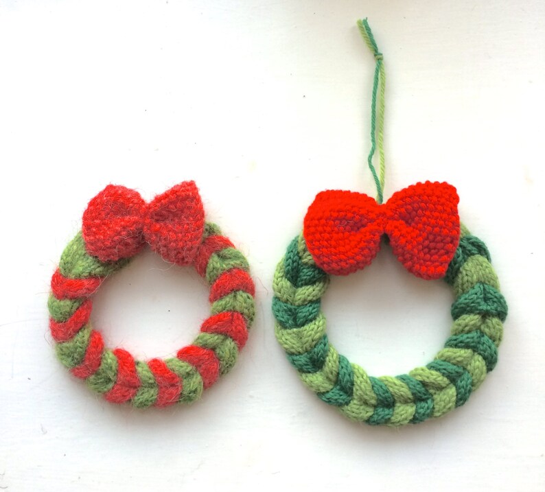 Christmas Wreath PDF Knitting Pattern Etsy