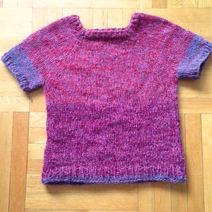 Super Chunky Hand Knit T-shirt - Etsy