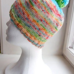 Hand Knit and hand dyed hat image 5