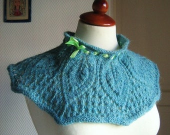Ocean Blue Collar -  PDF Knitting Pattern.