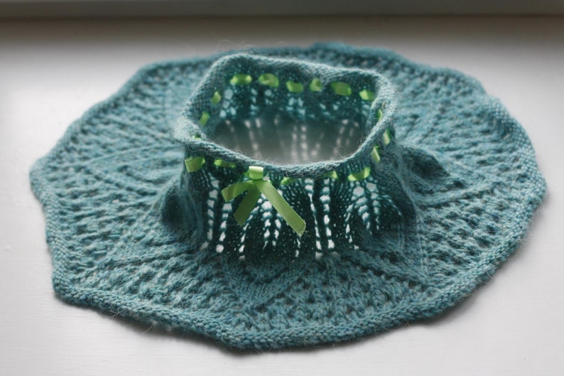 Ocean Blue Collar PDF Knitting Pattern. 画像 2