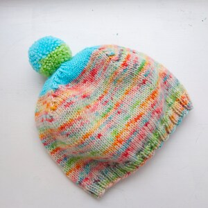 Hand Knit and hand dyed hat image 2