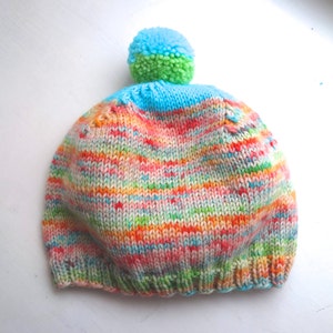 Hand Knit and hand dyed hat image 3