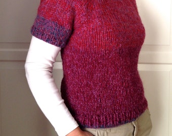 Super chunky hand knit T-shirt