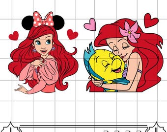 Love Princess Svg, Valentines Day Ariel Digital File