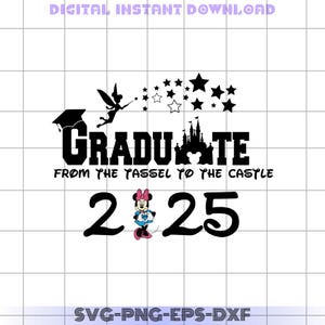 Graduate Mouse Svg , Graduation Minnie Png, Dis ney Character School, 2025 Graduate Svg For Cricut