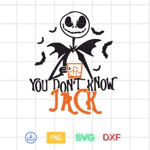 Jack Skellington Pumpkin Svg, Halloween Svg, Spooky Season Svg, Trick or Treat Svg, Cricut, Silhouette Vector Cut File