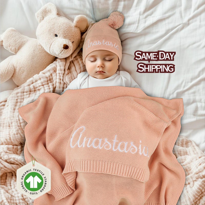 Personalized Baby Fleece Throw Blanket - Gift Idea For Baby - A Precious Gift Arrived Today main image 1