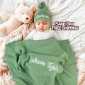 Baby Blanket, Baby gift, Baby Shower Gift, Embroidered Name Knit Blanket, Newborn Baby Gift, Custom Name Blanket,  Personalized Baby Blanket
