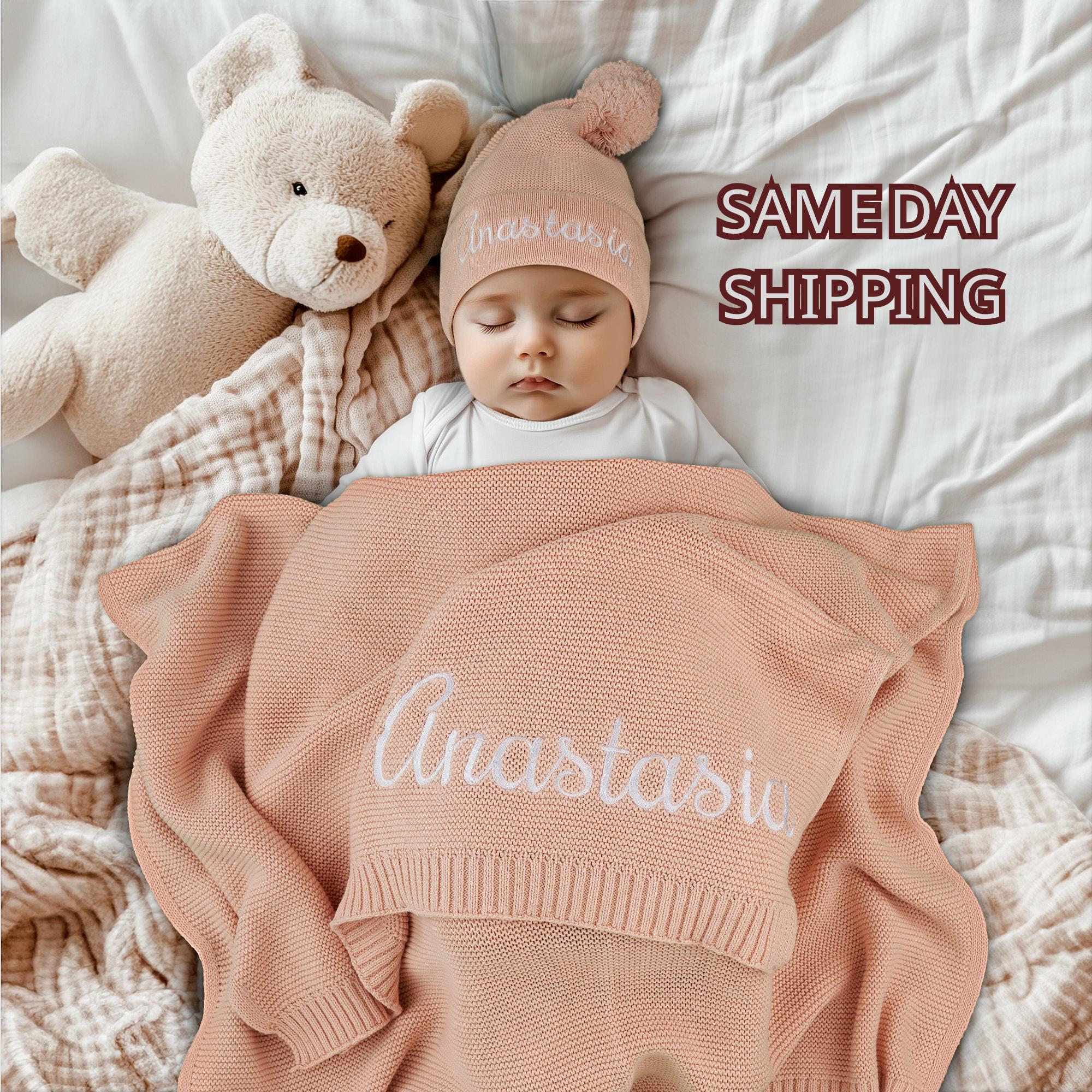 Custom Baby Blanket With Name Embroidered Personalized Baby