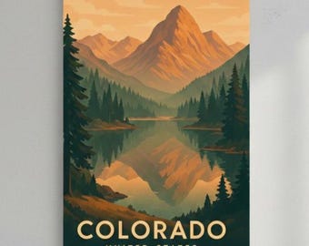 Colorado mountain lake poster | Matte vertical poster