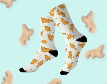 Dino Nuggies All Over Print Crew Socks