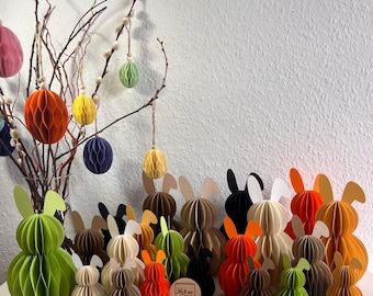 Paasdecoratie in de vorm van een honingraat – Paasdecoratieset met magneten | Ruimtebesparend & herbruikbaar