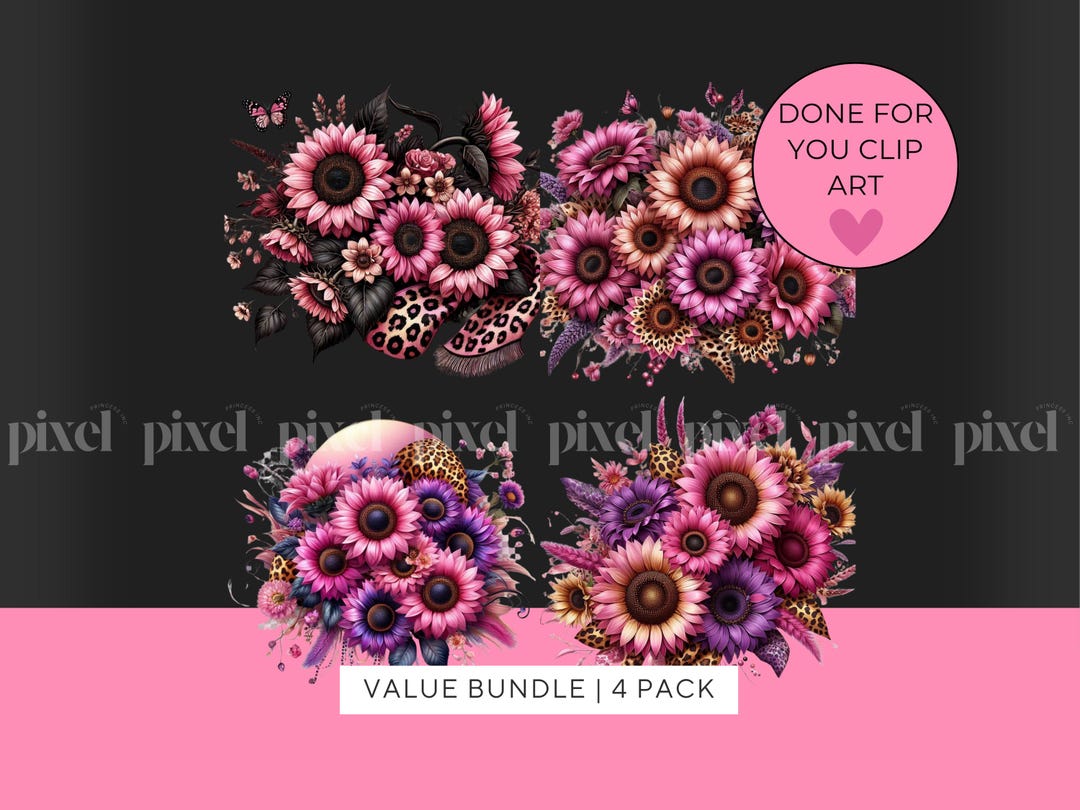 Clusters of Flowers Leopard Print | Digital Designs | Clip Art | UVDTF ...