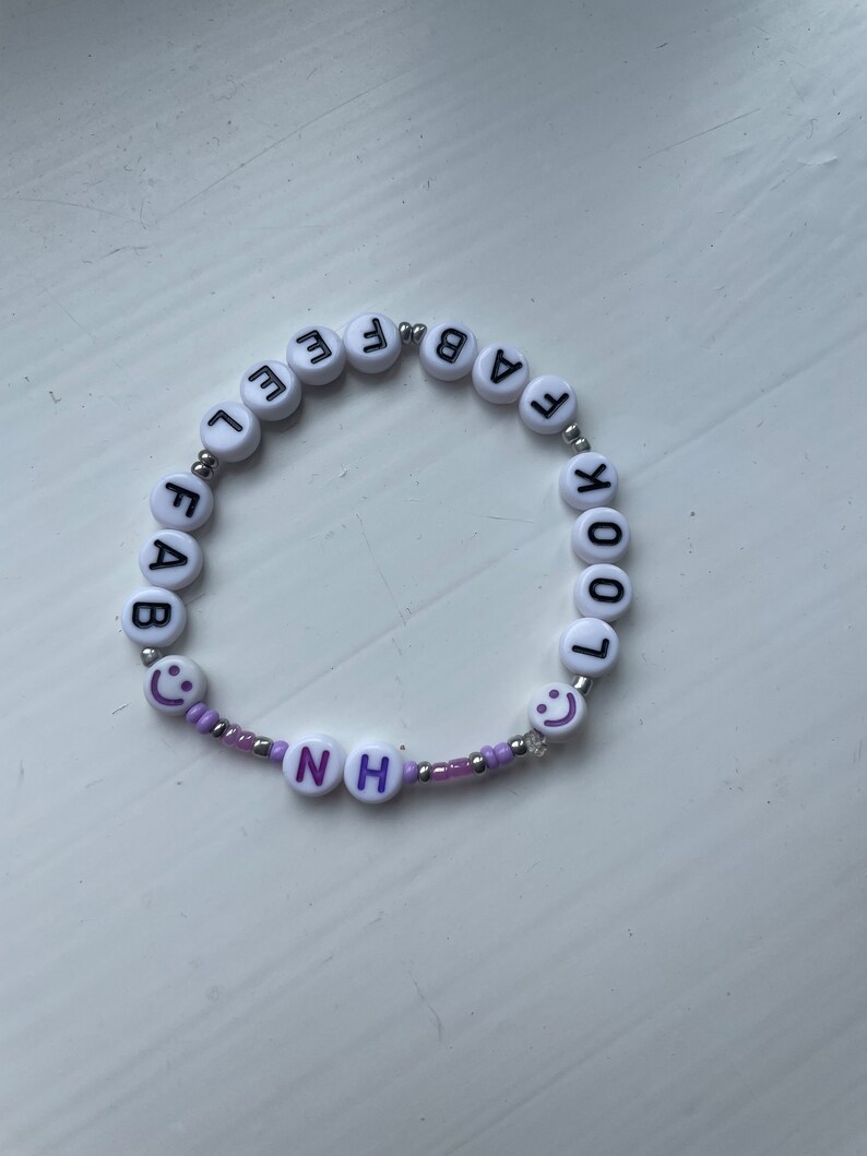 Niall Horan ‘look Fab Feel Fab’ Beaded Bracelet - Etsy