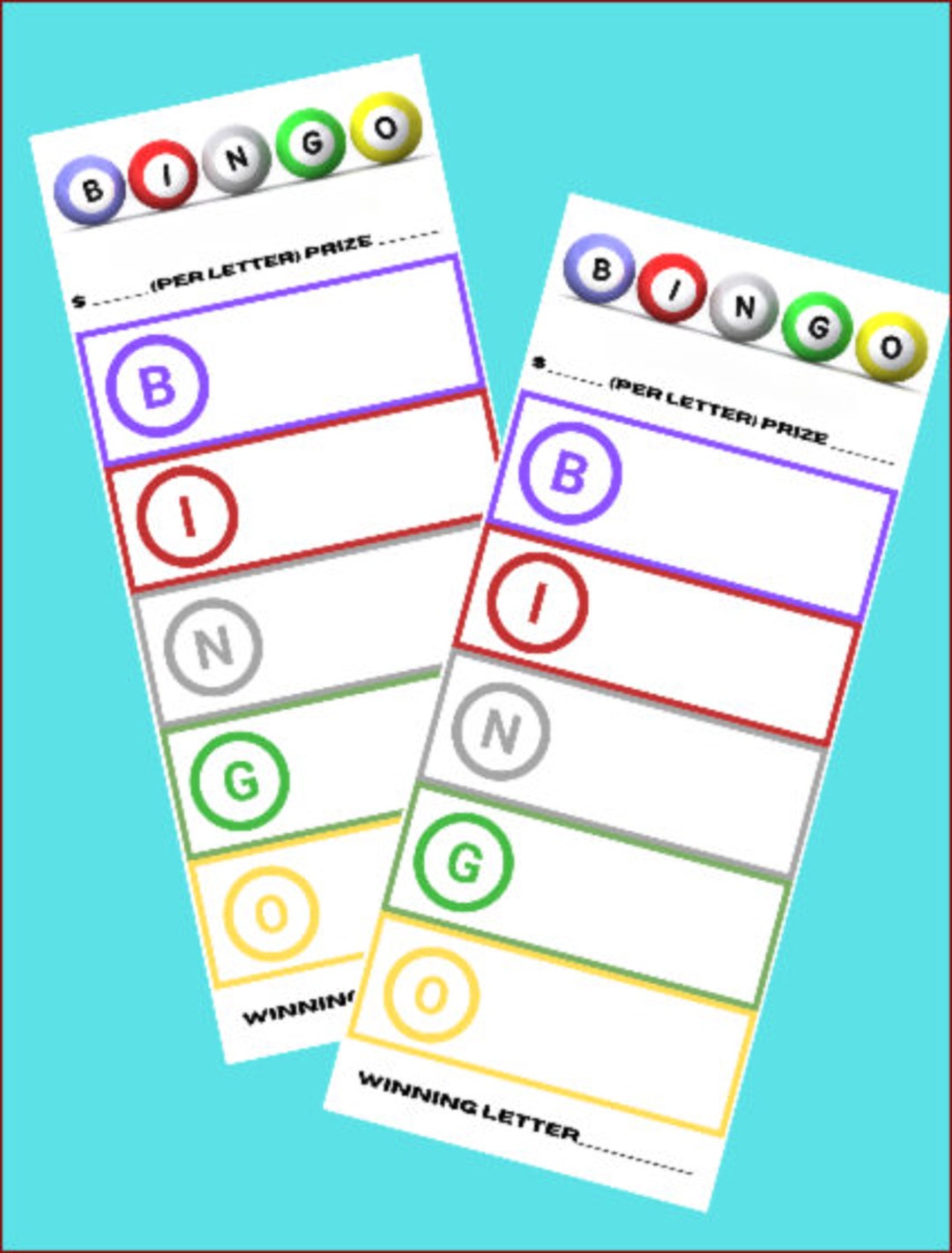 2x 5 Letter BINGO Notepads B - Etsy