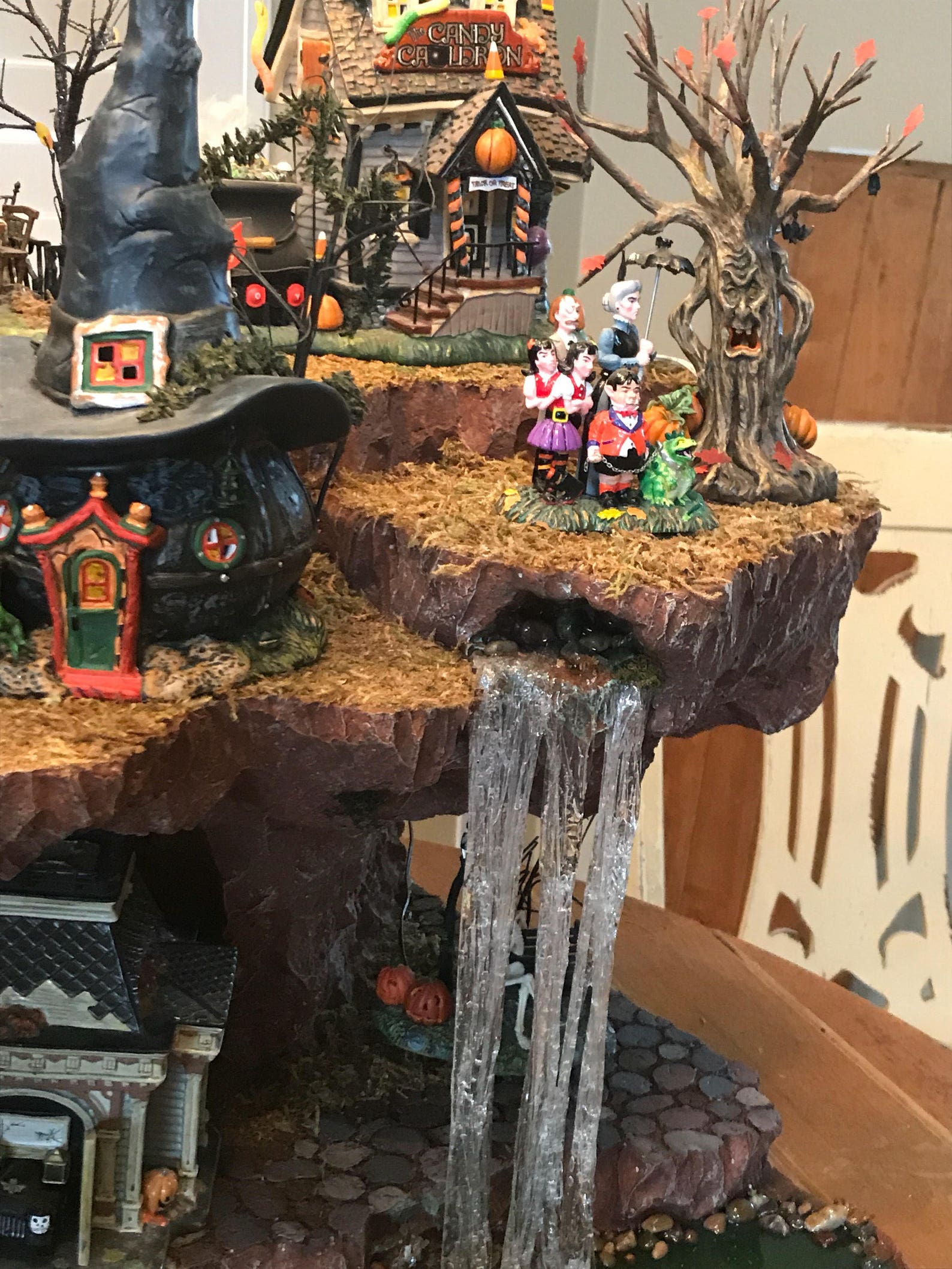 Halloween falls village display platform Etsy