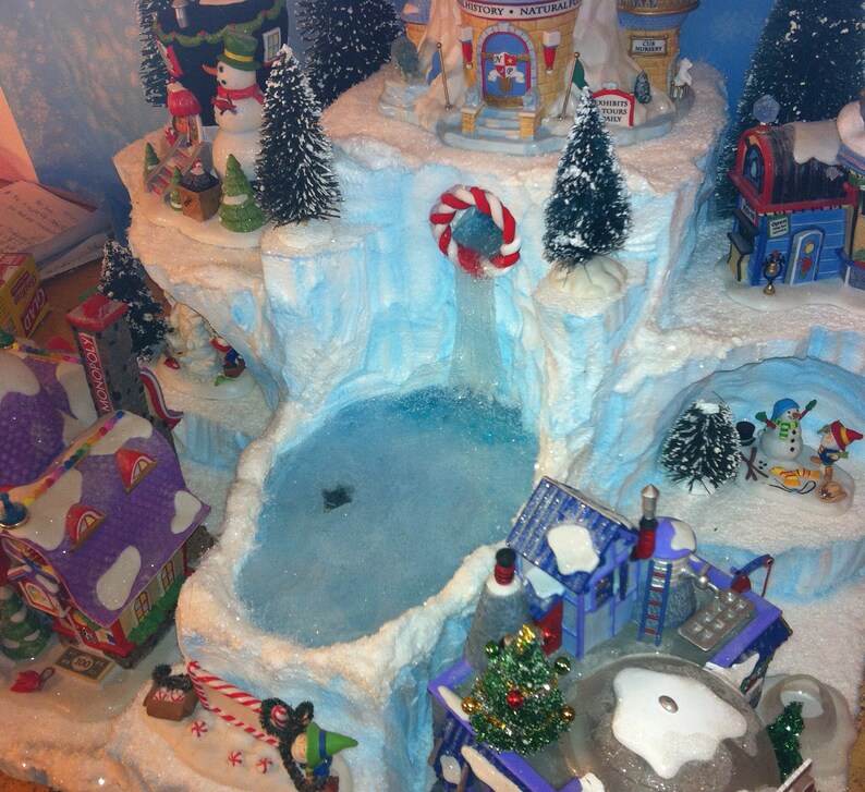 Candy Cane Falls North Pole Village Display Platform | Etsy