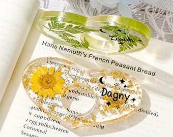 Real Flower Book Page Holder, Floral Resin Thumb Page Holder, Page Spreader, Book Accessory, Book Lover Gift, Birthday Gift, Christmas gifts