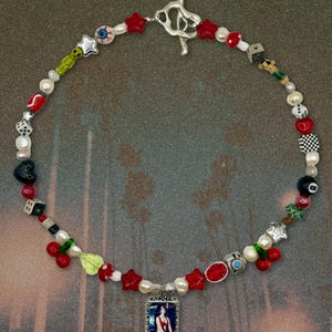 Handmade Lana Del Rey Pendant Beaded Necklace