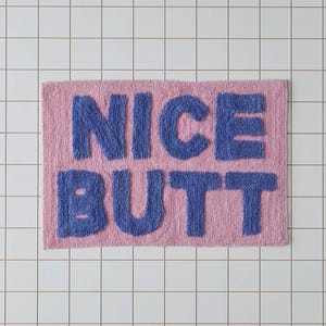 Nice Butt Tufted Rug, Nice Ass, Custom Rug, Custom Tufted Rug, Bathroom Decor, Bathroom Rug, Bath Mat