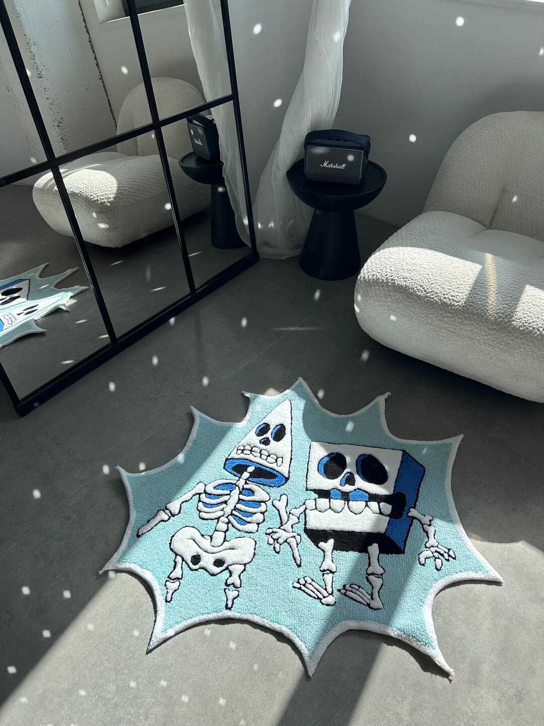 Ruggable Skeleton Rug Gothic Skeleton Rug - Hauntingly Unique Decor - Etsy