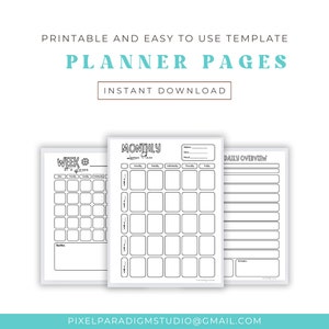 Monthly, Weekly, Daily Lesson Plan Printable Template
