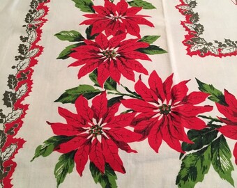 Vintage Christmas Holiday Tablecloth