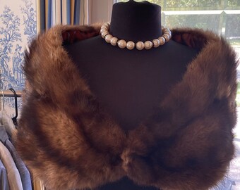 VTG Fur Stole Shrug Wrap