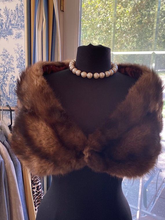 VTG Fur Stole Shrug Wrap