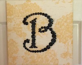 Button  Monogram Wall Hanging