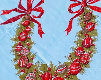VTG Christmas Holiday Tablecloth