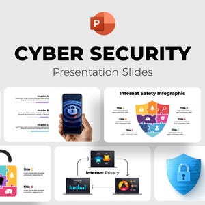 Cyber Safety Presentation,Privacy Protection PowerPoint Template,Data Security Infographics,Online Hacking Ppt Slides,Safe Secure Connection