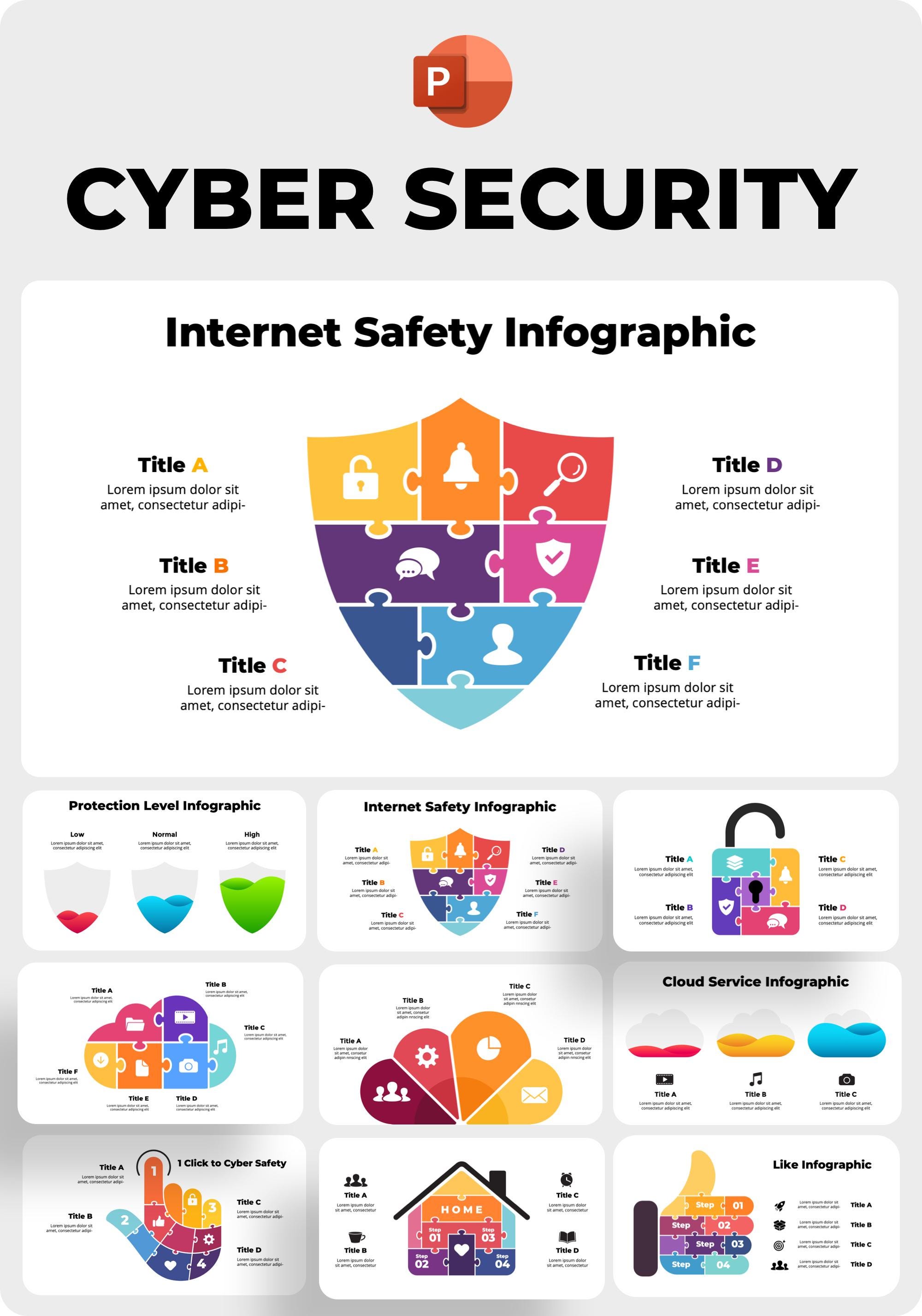 Cyber Security Presentation, Privacy Protection Powerpoint Template ...