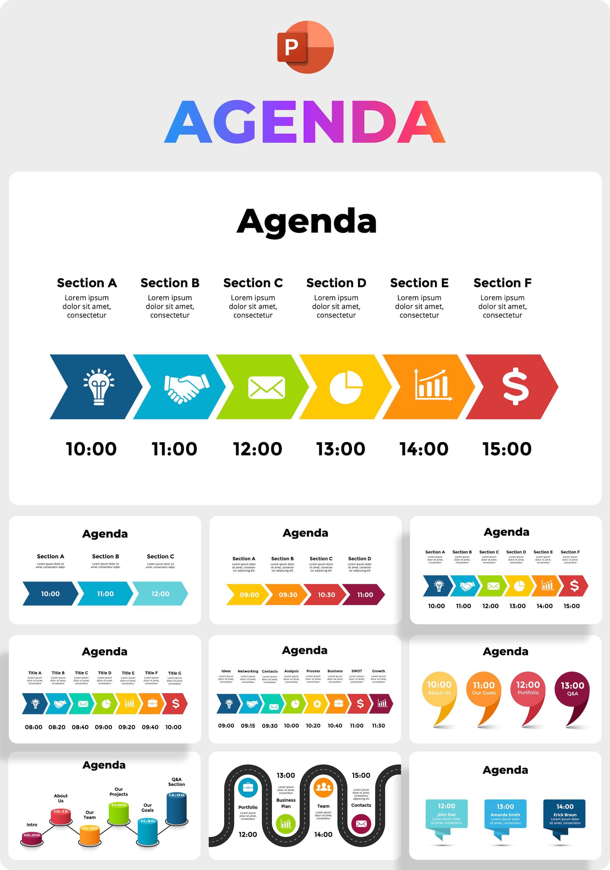 Agenda Powerpoint Template,editable Presentation,meeting Conference ...