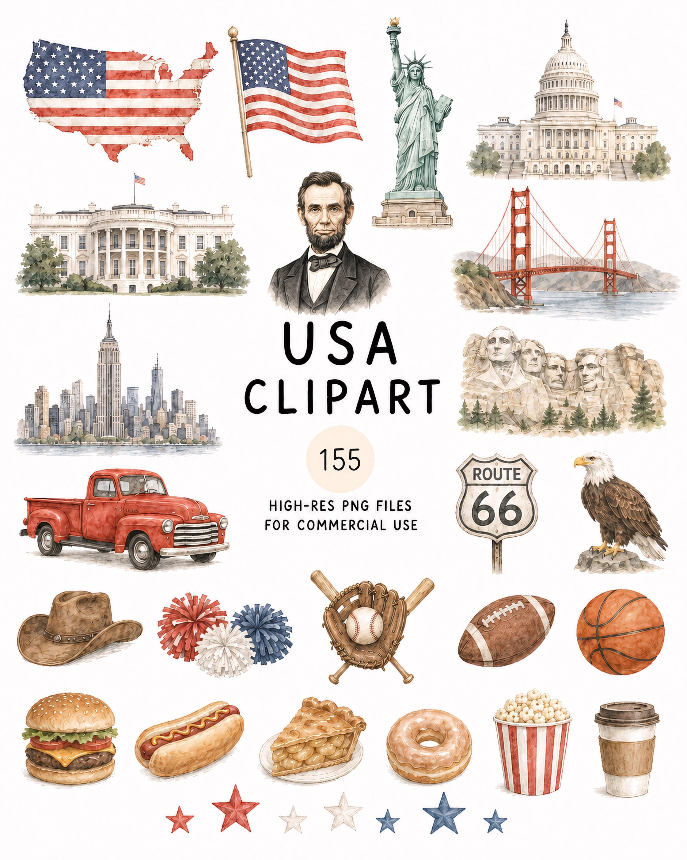 Usa National Symbols - Etsy