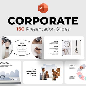 Corporate PowerPoint, Company Presentation Template, Business Goals Strategy, Marketing Pitch Deck, Planning Ppt Slides, Organization Growth
