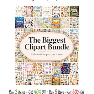 Boho Planner Stickers Clipart, 45 High-Res PNG Clip Art, Commercial Use, Digital Download Cliparts, Labels, Notes, Banners image 2