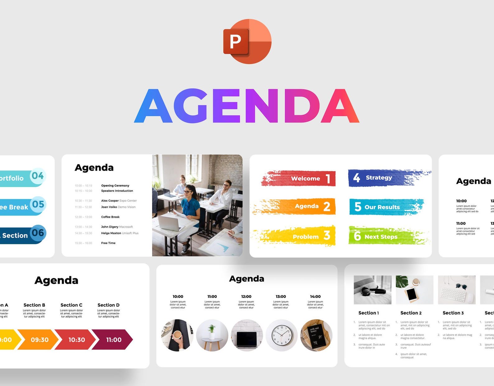 Agenda Powerpoint Template,editable Presentation,meeting Conference ...