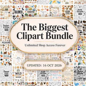 Paquete de imágenes prediseñadas 12950, ​​Mega Pack para toda la tienda, Imágenes prediseñadas para toda la tienda, Imágenes PNG, Acceso de por vida, Gráficos de descarga digital, Uso comercial