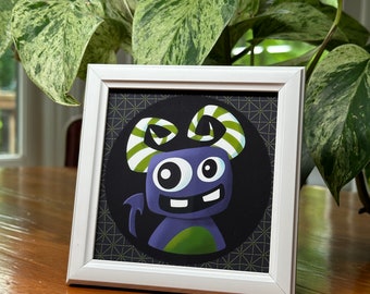 Happy Little Monster Framed Art Print