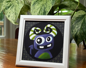 Happy Little Monster Framed Art Print