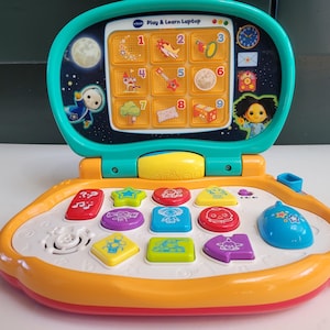 Moon & Me Musical Toy for Babies and Toddlers Play + Learn Laptop Retro Discontinued Keyboard Toy Book Y2K 00s
