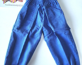 Vintage 80s Toddler Boy Girl Cord Trousers Corduroy High Waisted Bubble Trousers 1980s Baby Boy Girl Baggy Pants 12-18 months