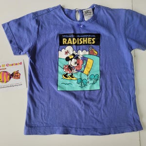Vintage 90s Minnie Mouse T-Shirt Top Retro 1990s Girl Vintage Disney Short Sleeve Shirt Top 4-5 & 5-6 Years
