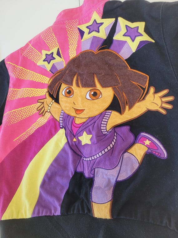 【ちゃむ】 Dora the Explorer レーシングジャケット DORA the Explorer Coat Girls 7/8 NWT Satin Jacket Puppy