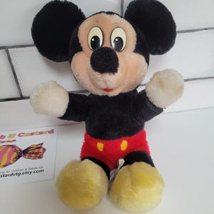 Vintage 1980s Mickey Mouse Plush Retro Kids Boys Girls Children's Disney Cartoon Classic