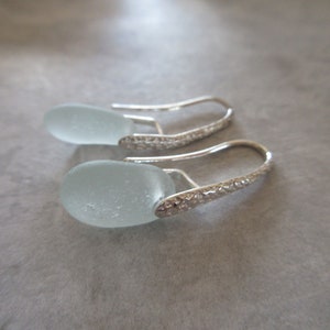 Handmade Genuine not Fake Sea Glass Earrings-Seafoam Blue or green Beach Glass Earrings -Authentic Beach Glass Jewelry -Prince Edward Island